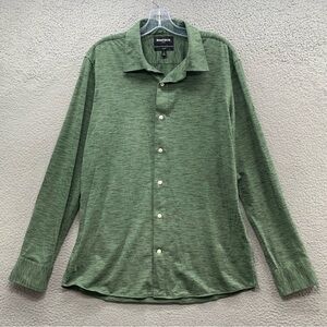 Bonobos Stretch Slim Fit Shirt Men’s Size L Heather Green Button Up Long Sleeve